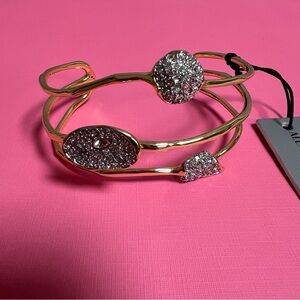 Alexis Bittar Solanales Crystal Orbiting Cuff Bracelet NWT
